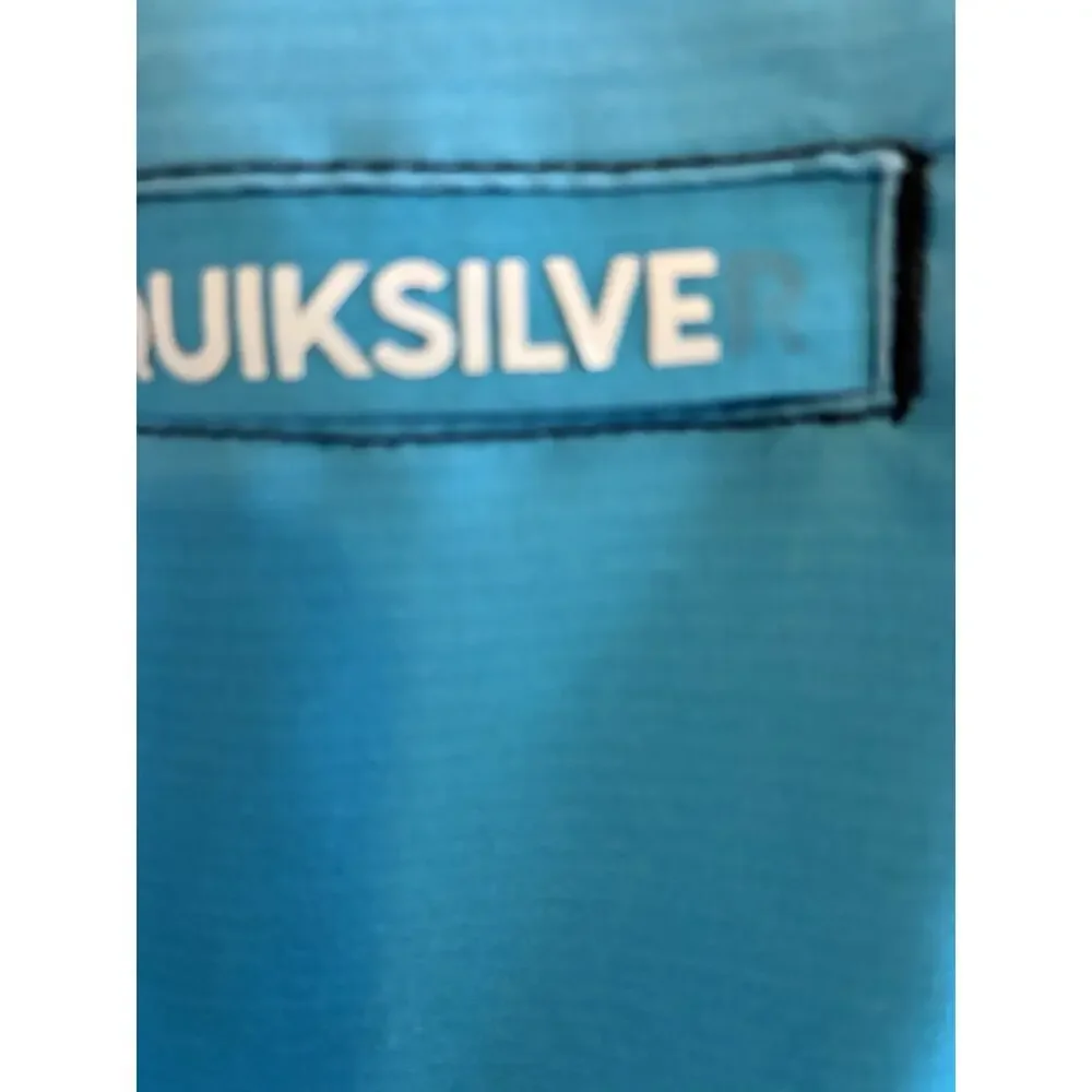 Quiksilver Board Shorts Mens 36 Blue Stripes Black Swim Trunks Beach Surf Retro